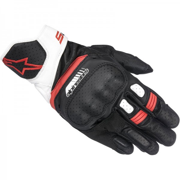 ALPINESTARS SP-5 BLACK WHITE RED GLOVES