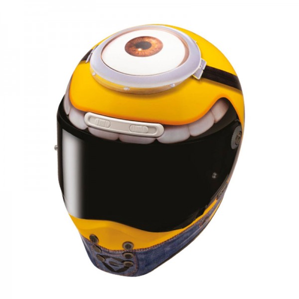 HJC V10 Stuart Yellow Minions Fiber Helmet