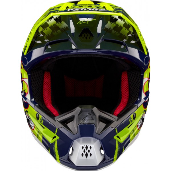 ALPINESTARS SM5 2206 RASH YELLOW BLUE HELMET ALPINESTARS SM5 2206 RASH YELLOW BLUE HELMET