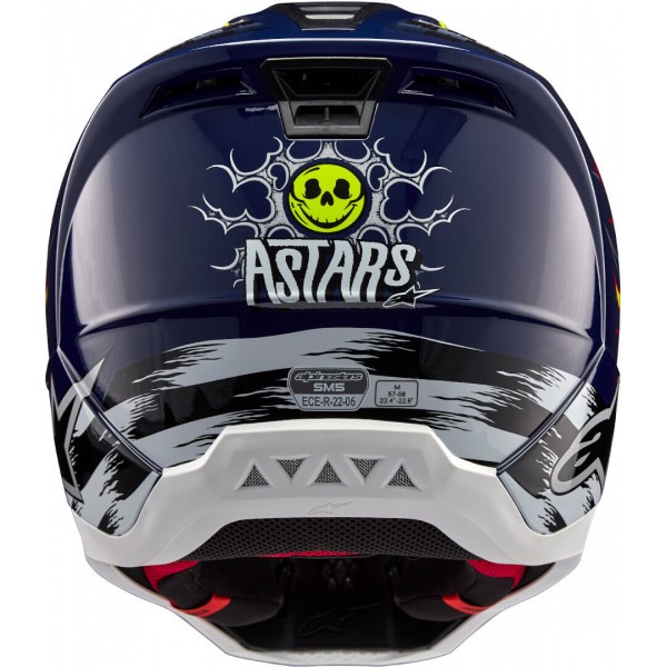 ALPINESTARS SM5 2206 RASH YELLOW BLUE HELMET ALPINESTARS SM5 2206 RASH YELLOW BLUE HELMET