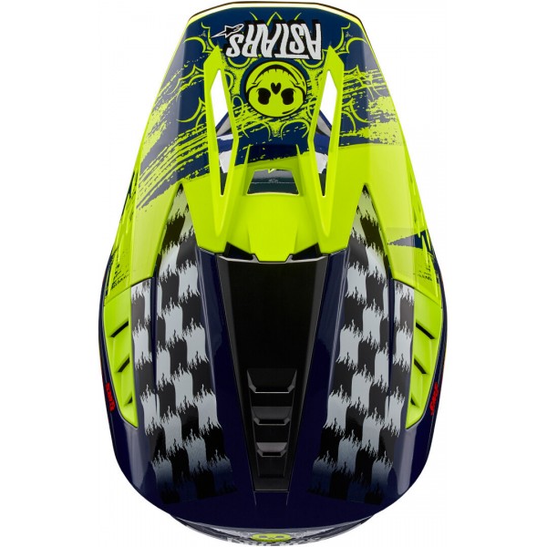 ALPINESTARS SM5 2206 RASH YELLOW BLUE HELMET ALPINESTARS SM5 2206 RASH YELLOW BLUE HELMET