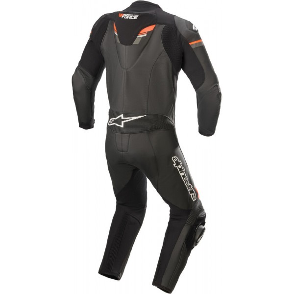 ALPINESTARS GP FORCE CHASER LEATHER BLACK RED FLUO SUIT