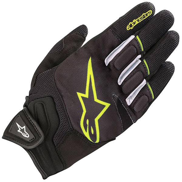 ALPINESTARS ATOM BLACK YELLOW FLUO GLOVES