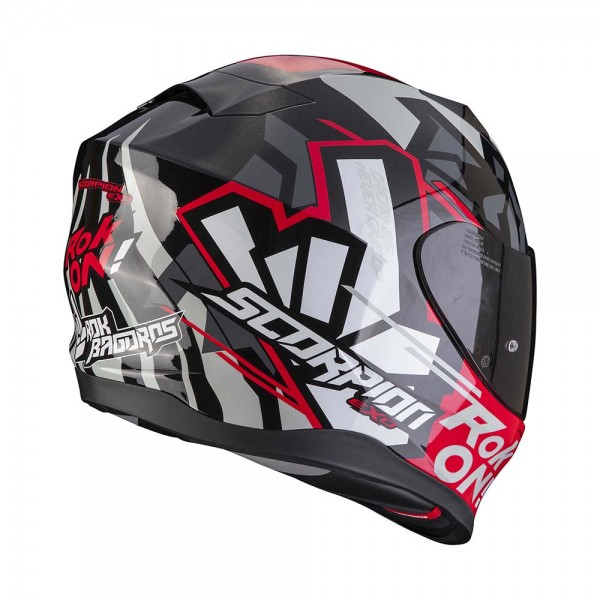 SCORPION EXO 520 EVO AIR ROK BAGOROS BLACK RED HELMET