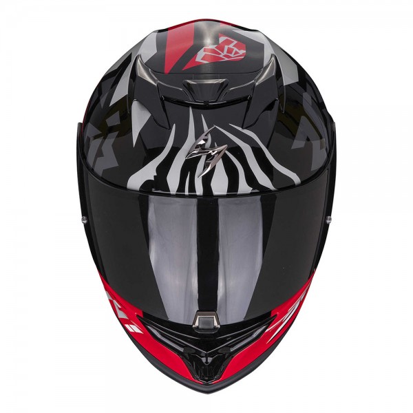 SCORPION EXO 520 EVO AIR ROK BAGOROS BLACK RED HELMET