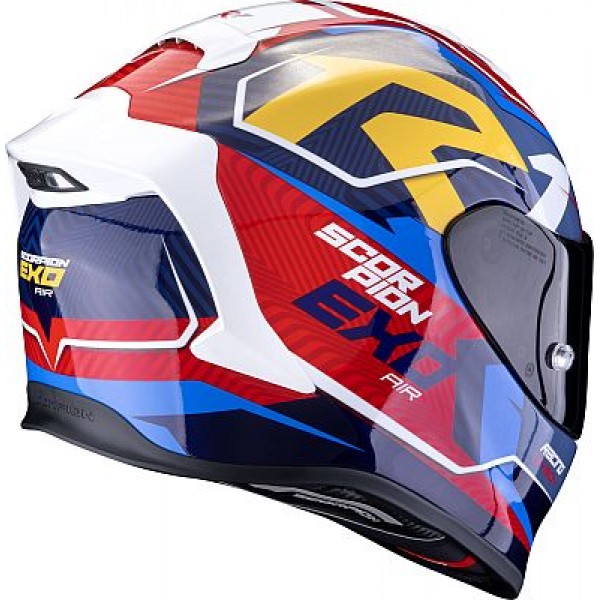 SCORPION EXO R1 EVO 2 AIR COUP BLUE RED HELMET