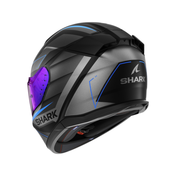 SHARK D-SKWAL 3 SIZLER MAT ANTHRACITE BLUE HELMET