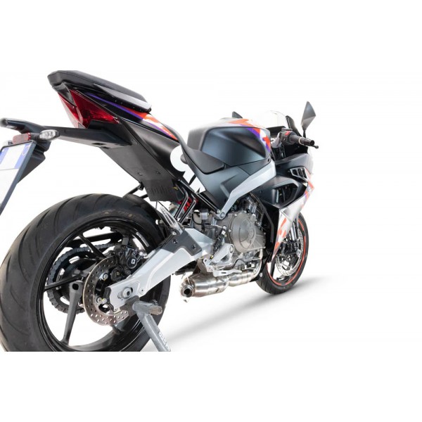 GPR Ghost slip‑on exhaust for Aprilia RS 457 motorcycle with sleek design and tuned sound – available at BikeGear India