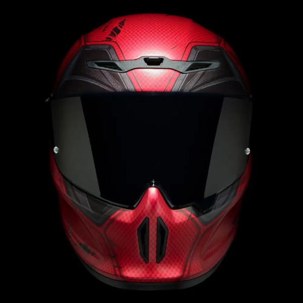 Deadpool motorcycle helmet with ISI/ECE certification – Marvel-themed riding gear available at BikeGear India