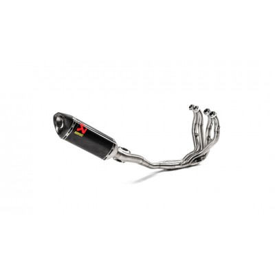 AKRAPOVIC RACING LINE CARBON FULL EXHAUST SYSTEM FOR KAWASAKI NINJA ZX-6R PART # S-K6R11-RC