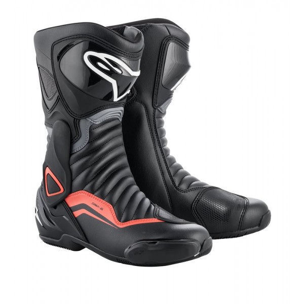 ALPINESTARS SMX-6 V2 BLACK GRAY RED FLUO BOOTS