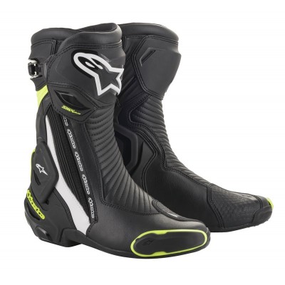 ALPINESTARS SMX PLUS V2 BLACK WHITE YELLOW FLUO BOOTS