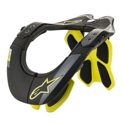 ALPINESTARS BNS TECH-2 BLACK YELLOW FLUO NECK PROTECTOR