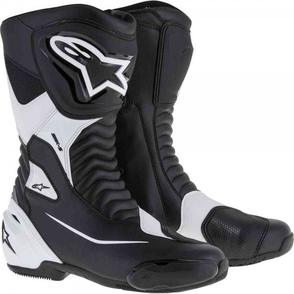 ALPINESTARS SMX S BLACK WHITE BOOTS ALPINESTARS SMX S BLACK WHITE BOOTS