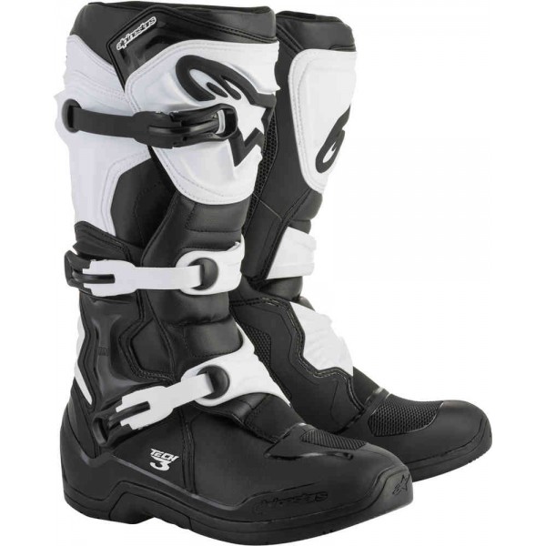 ALPINESTARS TECH 3 BLACK WHITE BOOTS