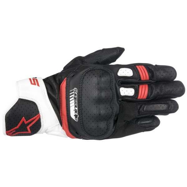 ALPINESTARS SP-5 BLACK WHITE RED GLOVES