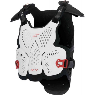 ALPINESTARS A-4 WHITE BLACK RED CHEST PROTECTOR