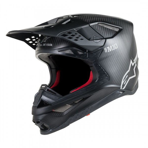 ALPINESTARS SUPERTECH S-M10 SOLID ECE BLACK MATT CARBON HELMET