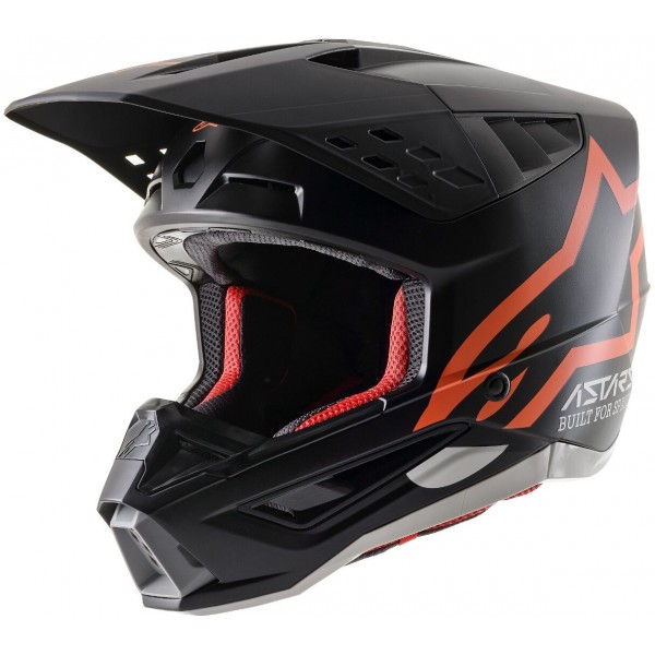 ALPINESTARS S-M5 COMPASS ECE BLACK ORANGE FLUO MATT HELMET