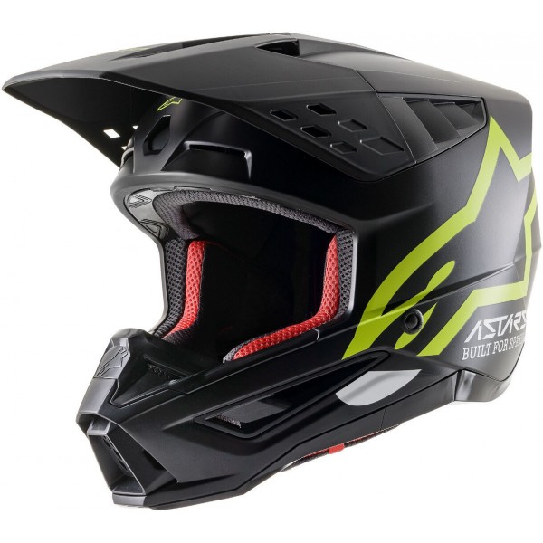 ALPINESTARS S-M5 COMPASS ECE BLACK YELLOW FLUO MATT HELMET