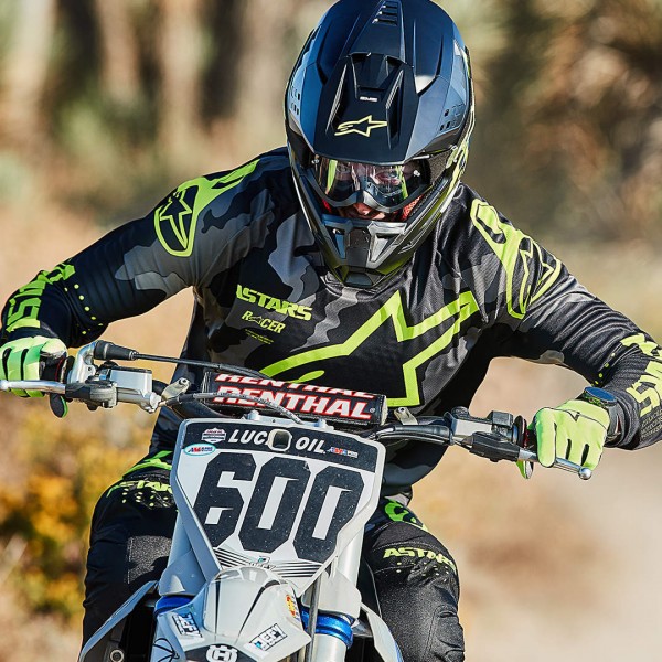 ALPINESTARS S-M5 COMPASS ECE BLACK YELLOW FLUO MATT HELMET