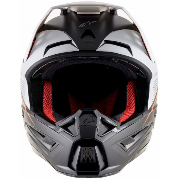 ALPINESTARS S-M5 RAYON ECE BLACK WHITE ORANGE FLUO MATT HELMET