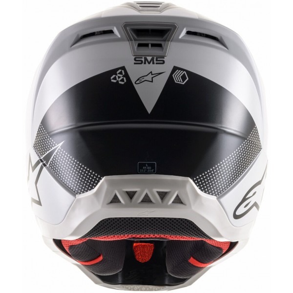 ALPINESTARS S-M5 RAYON ECE LIGHT GRAY BLACK SILVER MATT HELMET