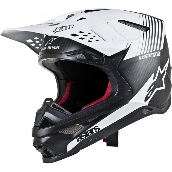 ALPINESTARS SUPERTECH S-M10 DYNO ECE BLACK MATTE CARBON WHITE HELMET