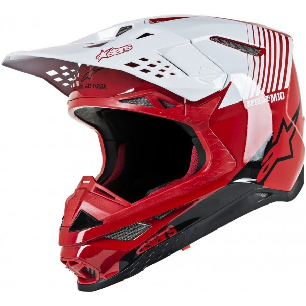 ALPINESTARS SUPERTECH S-M10 DYNO ECE RED WHITE GLOSSY HELMET