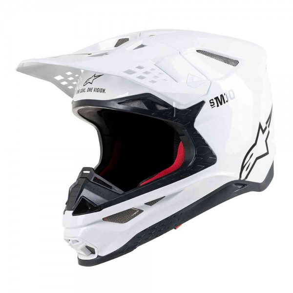 ALPINESTARS SUPERTECH S-M10 SOLID ECE WHITE GLOSSY HELMET
