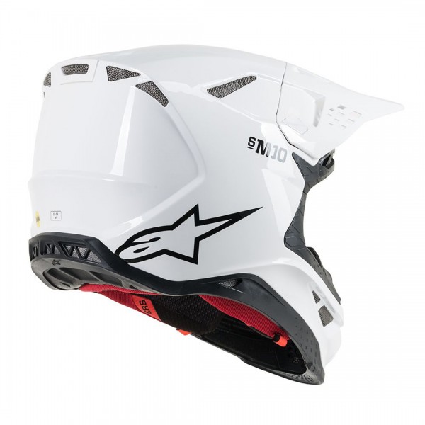 ALPINESTARS SUPERTECH S-M10 SOLID ECE WHITE GLOSSY HELMET