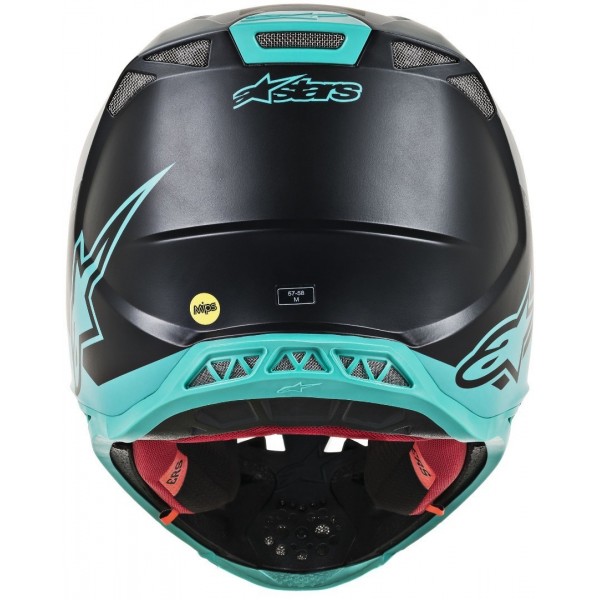 ALPINESTARS SUPERTECH S-M8 RADIUM ECE BLACK MATTE MID GRAY TEAL HELMET