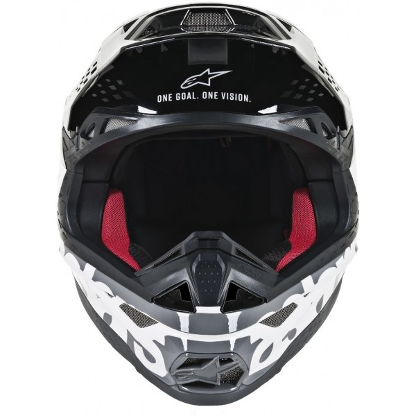 ALPINESTARS SUPERTECH S-M8 RADIUM ECE WHITE BLACK MID GRAY GLOSSY HELMET