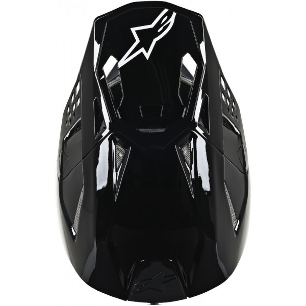 ALPINESTARS SUPERTECH S-M8 SOLID ECE BLACK GLOSSY HELMET