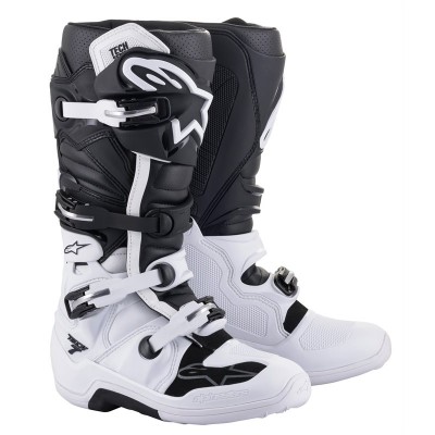 ALPINESTARS TECH 7 WHITE BLACK BOOTS