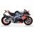 ARROW RACE-TECH ALUMINIUM DARK SILENCER WITH CARBON END CAP FOR APRILIA RSV4 / TUONO V4 1100 2015-2016 PART # 71627MI + 71744AKN
