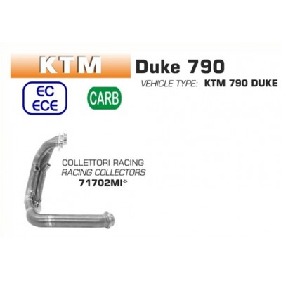 ARROW RACING COLLECTORS FOR KTM DUKE 790 2018-2019 PART # 71702MI