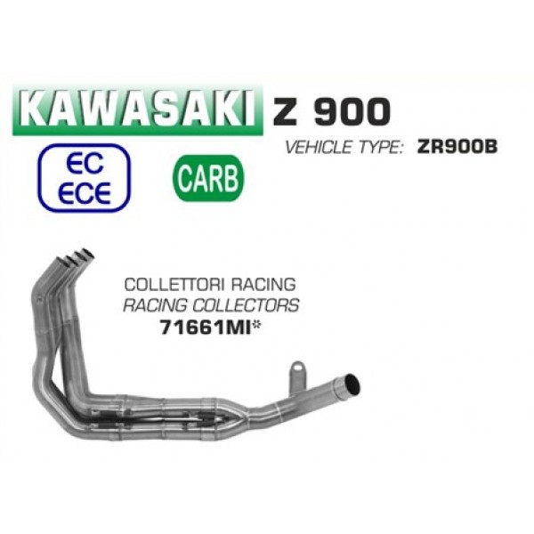 ARROW RACING COLLECTORS FOR KAWASAKI Z900 2017-2018 PART # 71661MI