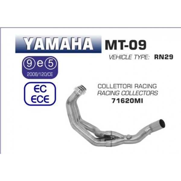 ARROW RACING COLLECTORS FOR YAMAHA MT-09 2013-2019 PART # 71620MI