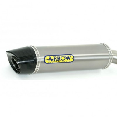 ARROW TITANIUM MAXI RACE TECH CARBON END CAP EXHAUST FOR BMW F 650 GS 2012-14 PART #72612PK