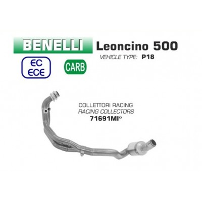 ARROW RACING COLLECTORS FOR BENELLI LEONCINO 500 PART # 71691MI