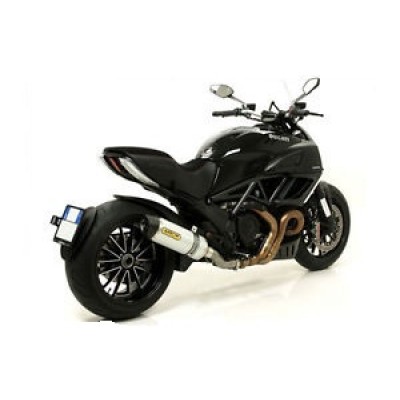 ARROW ALUMINIUM RACE TECH CARBON END CAP EXHAUST FOR DUCATI MULTISTRADA 1200 2012 / 1200 S 2012 PART #71768AK