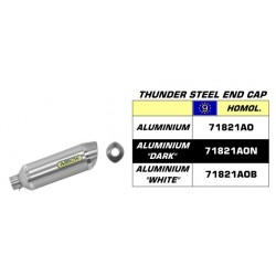 Arrow Aluminium Dark Thunder Steel End Cap Exhaust For Honda CBR650F 2014-2018 Part # 71821AON