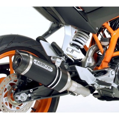 ARROW ALUMINIUM DARK THUNDER CARBON END CAP EXHAUST FOR KTM DUKE 390 2013-2016 / RC 390 2015-2016 PART # 71813AKN