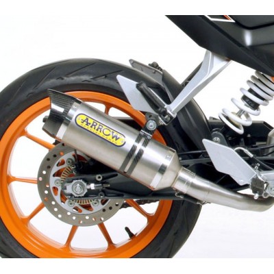 ARROW TITANIUM THUNDER CARBON END CAP EXHAUST FOR KTM DUKE 390 2013-2016 / RC 390 2015-2016 PART # 71813PK