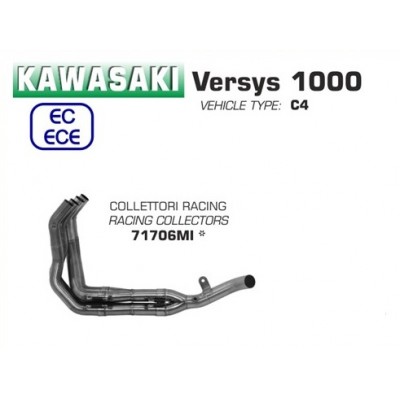 ARROW RACING COLLECTORS FOR KAWASAKI VERSYS 1000 2019-2020 PART # 71706MI