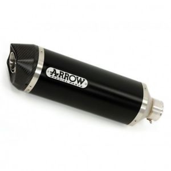 ARROW ALUMINIUM DARK RACE TECH CARBON END CAP EXHAUST FOR KAWASAKI ER-6N 2014 PART #71794AKN