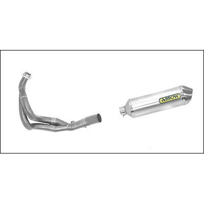 ARROW ALUMINIUM RACE TECH CARBON END CAP EXHAUST FOR KAWASAKI ER-6N 2014 PART #71794AK