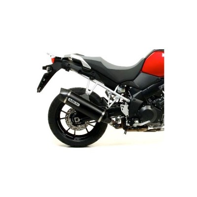 ARROW ALUMINIUM DARK MAXI RACE TECH CARBON END CAP EXHAUST FOR SUZUKI V-STORM 1000 2014 PART #71816AKN