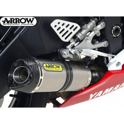 ARROW TITANIUM THUNDER CARBON END CAP EXHAUST FOR YAMAHA YZF R6 2012-14 PART #71701PK